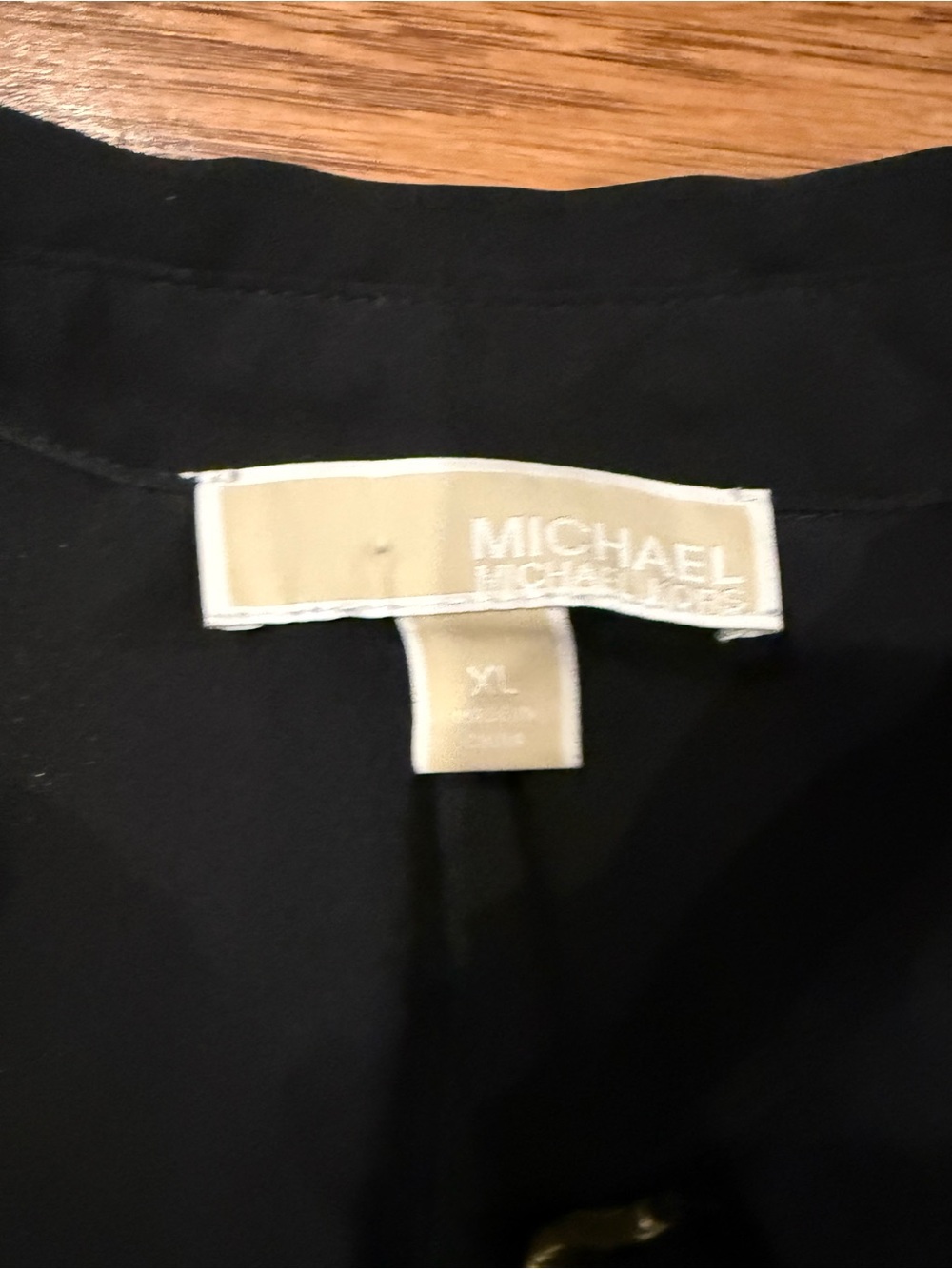 MICHAEL Michael Kors Black Gold-Trim Quarter-Zip Utility Top - Picture 5 of 7